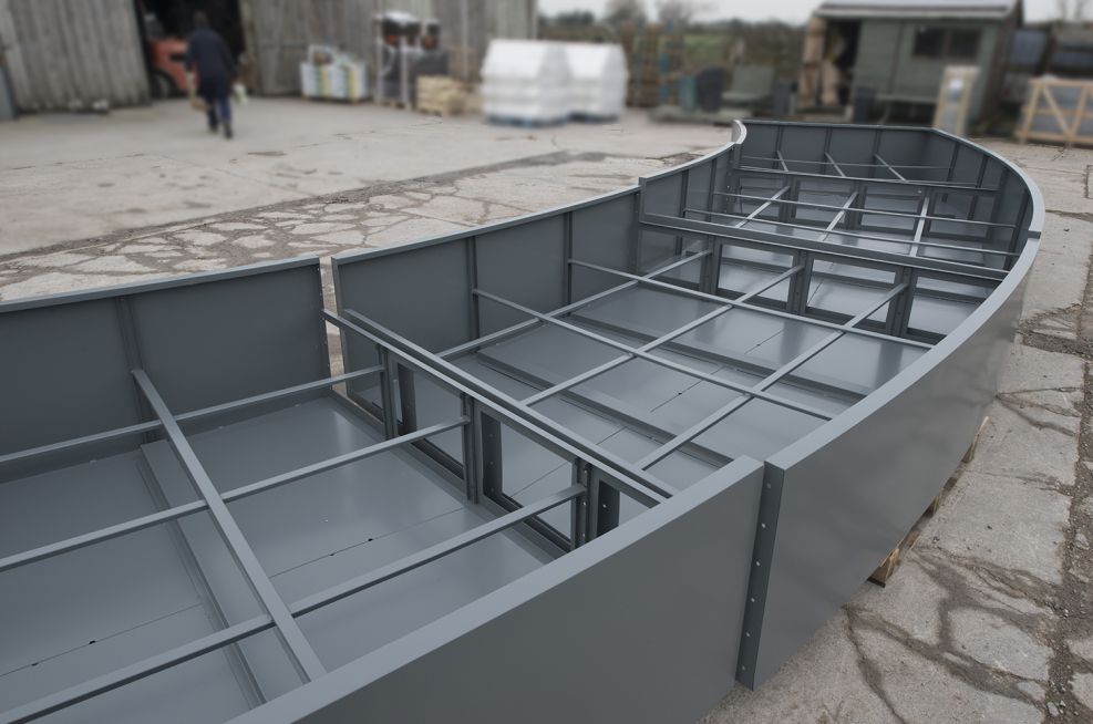 Close Up Of The Large Arc Planters Steel Frame