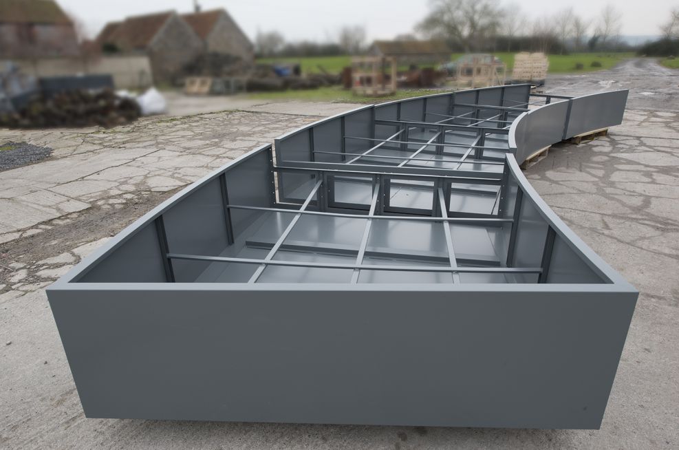 Internal Steel Frame of Extra Large Arc Shaped Planter