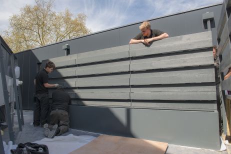 Bespoke Steel Planters With Integrated Timber Fencing