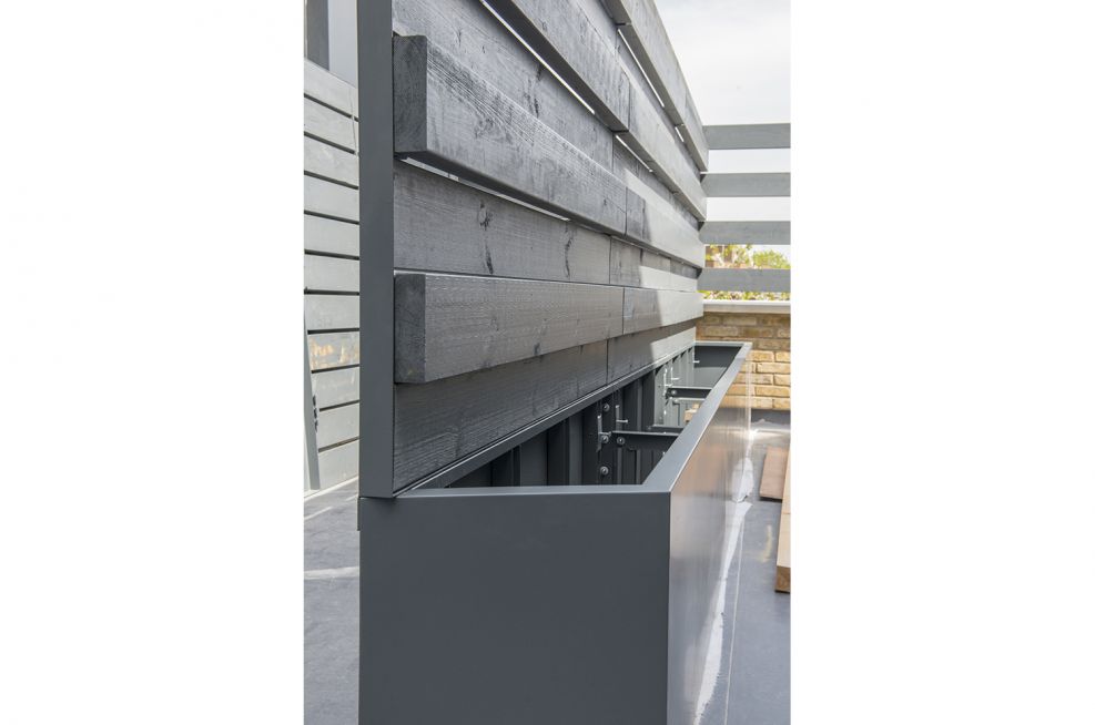 RAL 7011 Iron Grey Powder Coating For Timber And Steel Planters