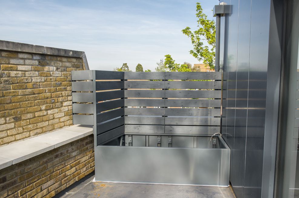 Timber Fencing Over The Steel Planter Frame