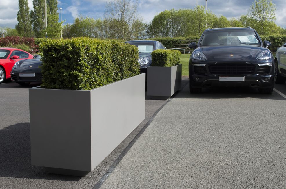 Grey Aluminium Zintec Steel Planters