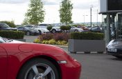 IOTAs Steel Planters At The Porsche Centre Leicester