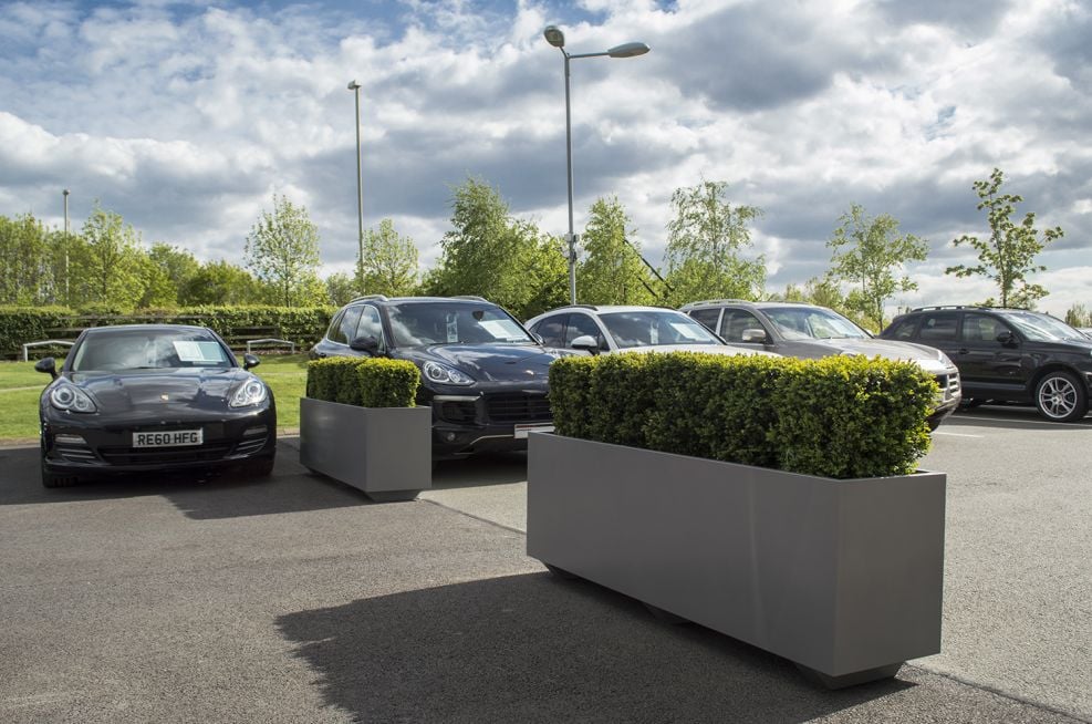 Planters Used On The Forecourt To Divide Space