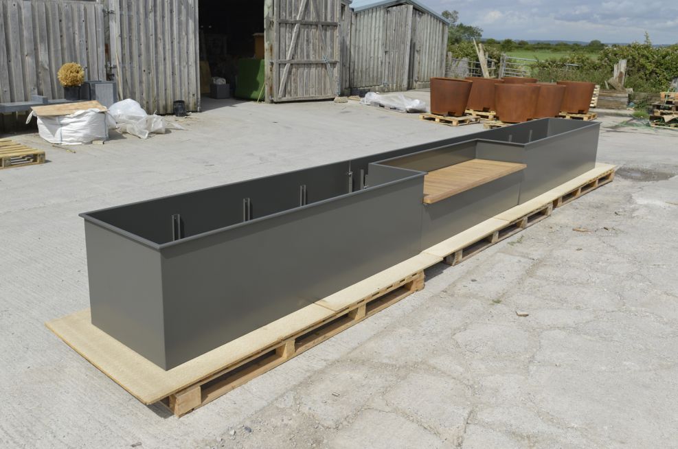 Unclad Planter In Initial Construction Stages