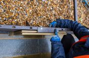Stone cladding planter installation
