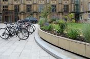 Stone-clad steel planters