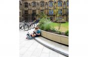 Stone-clad steel planters