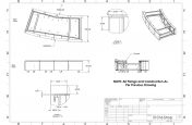 Technical drawing for stone-clad planter