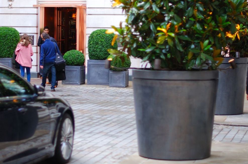 Huge Cone Planters Made From Steel And Lead Sheeting