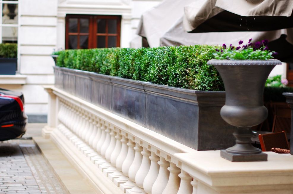 Steel Trough Planters for Rosewood London