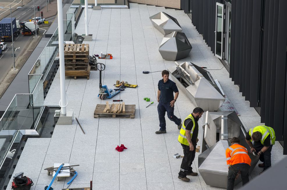 Installation Of The Bench and Planter