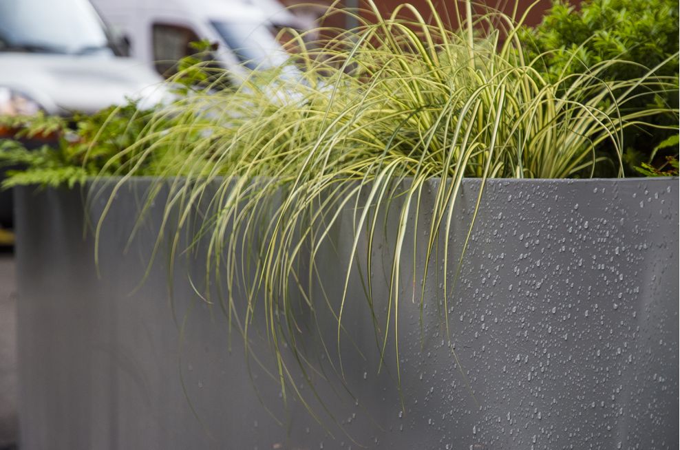 Royal Mills, Manchester Custom Steel Planters for Residential