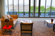 View Of Powder Coated Planters Outside Meeting Room