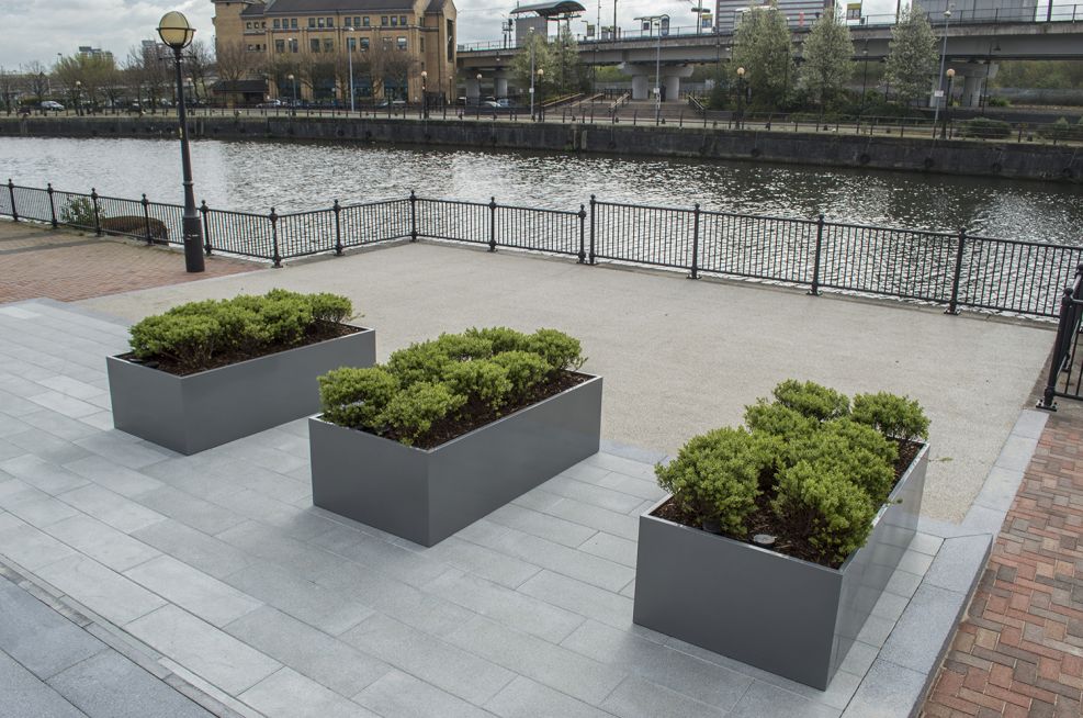 Bespoke Powder Coated Trough Planters