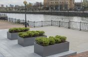 Public Powder Coated Promenade Planters