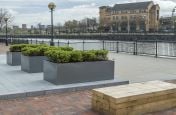 Trough Planters At Soapworks, Salford Quays, Manchester