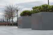 Zintec Steel Trough Planters Coated To Grey Aluminium