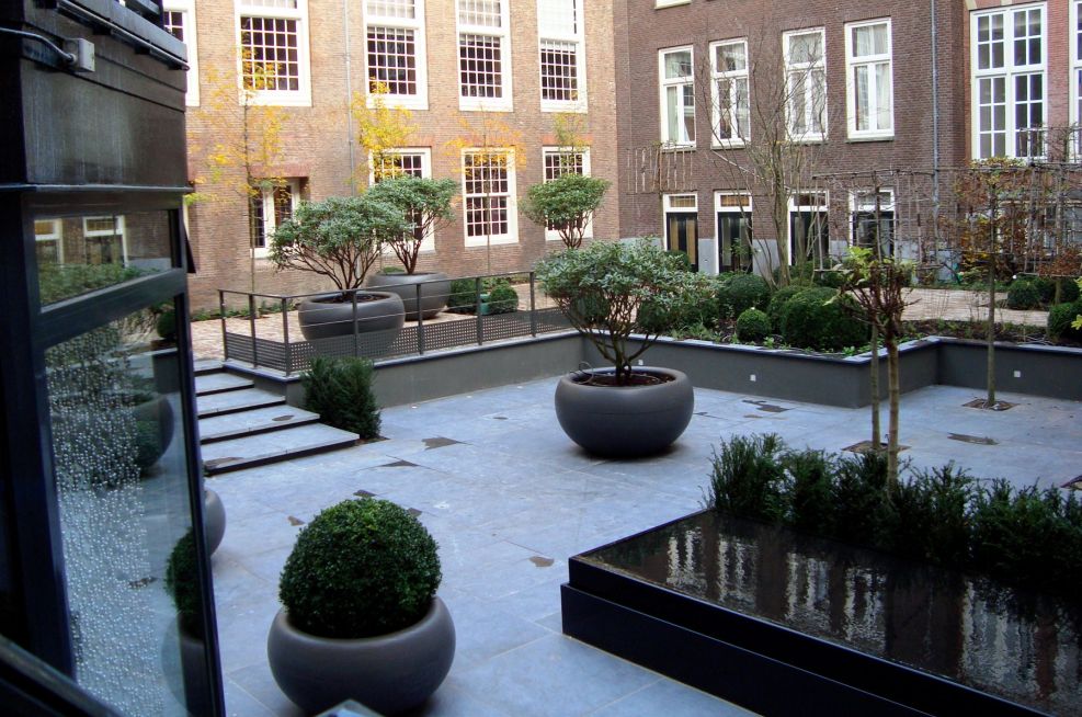 Overlooking The  Aladin Planters In The Courtyard