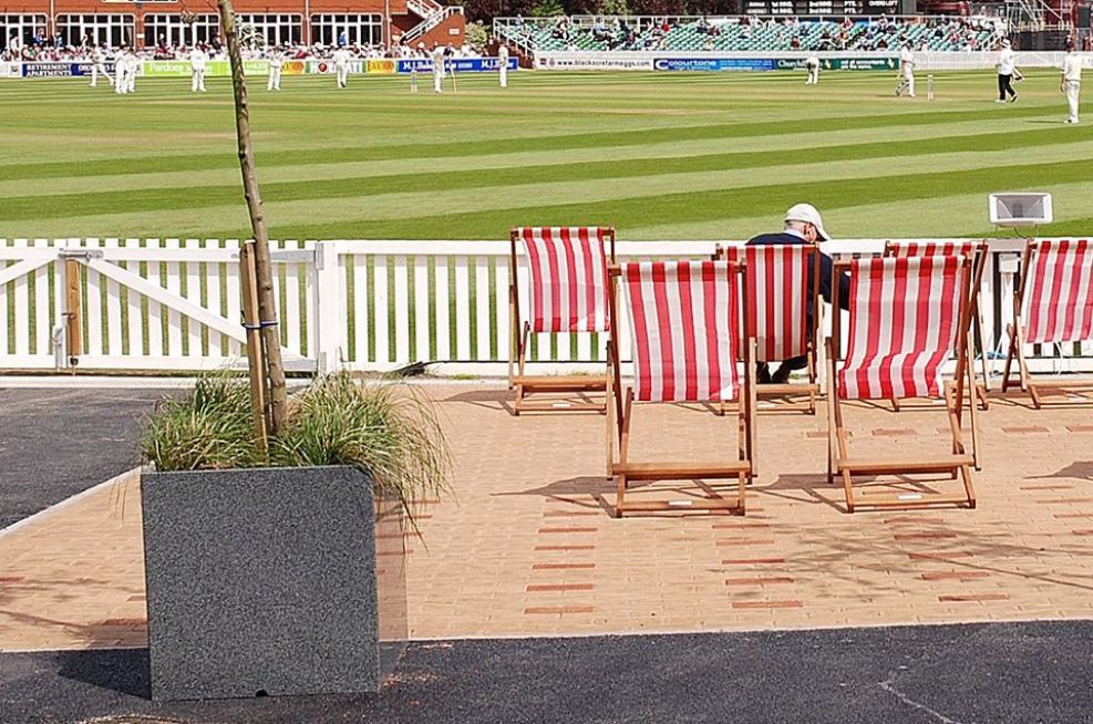 Granite Cube Planters On The County Ground