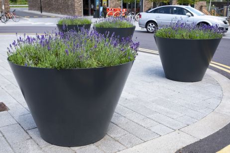 Flared planters for the public realm