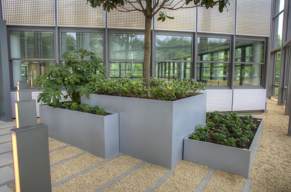 Fabricated From 1.5nn Zintex Steel, Polyester Powder Coated Planters