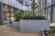 Interlocking Steel Planters With Stepping Effect