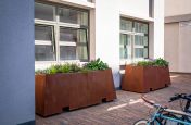 Complex custom design corten planters