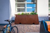 Large trough planter with custom design