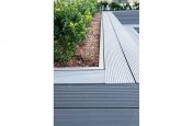 Rooftop planters with clad seating