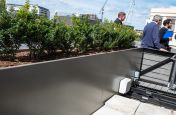 Rectangular trough planters in grey