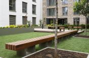 Extra long wooden benches