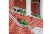 Steel Windowbox Trough Planters On Stairs