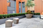 Steel Trough Planters The Old Library, Leamington Spa