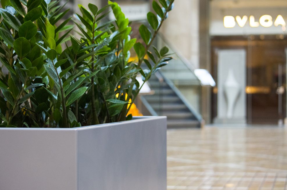 Polyester Powder Coated Pearl Mouse Grey Planters