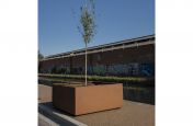 Corten steel planters for public realm