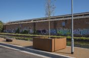 Corten steel planters for public realm