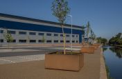 Corten steel planters for public realm