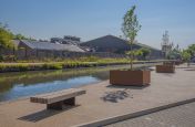 Corten steel planters for public realm