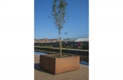 Corten steel planters for public realm