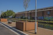 Corten steel planters for public realm