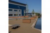 Corten steel planters for public realm