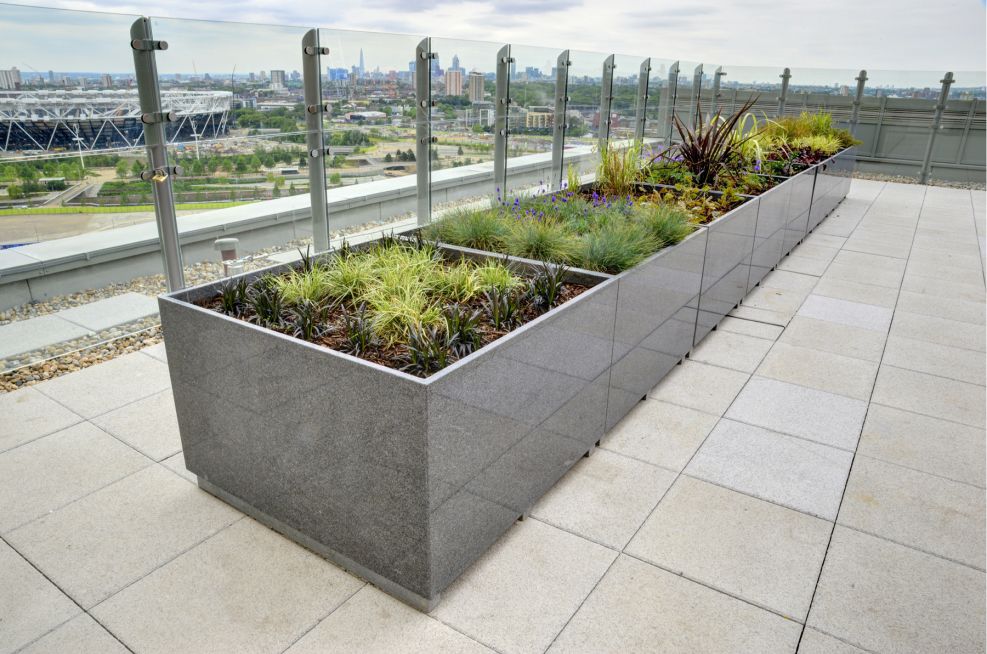 UNITE Stratford ONE Large Bespoke Granite Planters for Communal