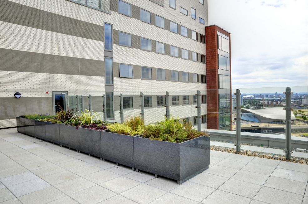 UNITE Stratford ONE Large Bespoke Granite Planters for Communal