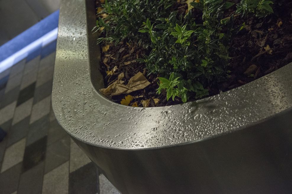  Bespoke planters: 3mm thick 316-grade Stainless Steel with a brushed finish