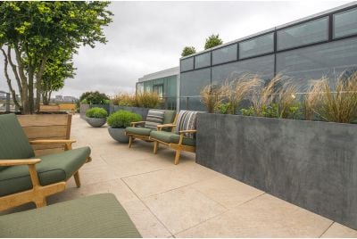 Bespoke Zinc Planters At Verde, London