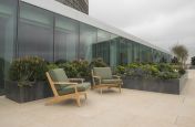 External IOTA Supplied Zinc Cladded Steel Framed Planters