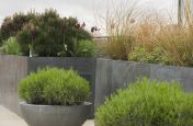 External Patinated Finish Zinc Planters