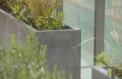 External Small Round Planters Made From Zinc