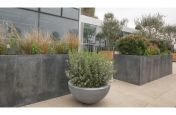 Patinated Finish Zinc Planters